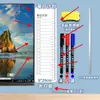 Pizarra magnética borrable para el lateral de la pantalla del ordenador, tablero de notas con clip para el lateral del monitor