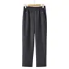 Calça Longa Casual de Primavera e Outono para Mãe Calça para Mulheres de Meia-Idade e Idosas Calça Elástica para Senhora Conjunto de Vovó Calça de Perna Reta