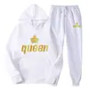 Sudaderas con Capucha Estampadas de Marca de Tendencia Otoñal Europea y Americana para Hombres y Mujeres, Conjuntos Deportivos Casuales y Pantalones de Chándal de Dos Piezas para Parejas