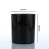 Taza de vidrio para vela perfumada personalizada, diseño simple con tapa, recipiente de vidrio de cera de soja, taza de vela de boca ancha, taza de vela de vidrio