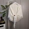 Xale Triangular de Lã Tricotada Grosso para Mulheres no Inverno, Novo Estilo, High-End, Quente e à Prova de Frio, Versátil para Sala com Ar Condicionado