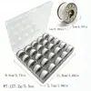 Conjunto de Caixa de Bobinas Doméstica Multiespecificação, Bobinas Transparentes Coloridas, Bobinas de Metal com Linha, Cada Bobina com Aproximadamente 40m de Comprimento