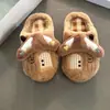 Pantuflas de dibujos animados peludas, a la moda y lindas, para mujer, otoño e invierno 2026, cálidas, antideslizantes, de suela suave, de suela gruesa, de punta cerrada, para casa