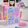 Nuevo Lindo Pony Pony Hebilla de Hongo Libro de Tarjetas Niñas Color Alto Valor de Color Libro de Almacenamiento de Tarjetas Pequeñas de Cuatro Palacios de 3 pulgadas