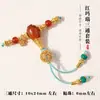 Nuevo Set de Tres Pasadas de Ágata Roja de Alta Calidad Eje Universal Accesorios DIY Pulseras Tejidas con Cuerda Accesorios de Juego Cultural