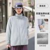 Cárdigan de cuello alto con forro polar para mujer en otoño e invierno, chaqueta de terciopelo ártico de doble cara para exteriores, cortavientos y cálida, de color puro, holgada y versátil
