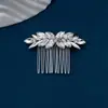 Nuevo Producto del Fabricante: Elegante Peine para el Cabello con Pedrería Super Brillante, Peineta de Boda Nupcial con Diamantes Completos Estilo Europeo y Americano Transfronterizo