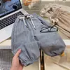 Calça Casual Anti-Mosquito Nova de Verão para Crianças, Leggings para Meninas, Calça Lanterna Fina, Calça Esportiva Solta Respirável para Meninos, Moderna