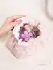 Bolsa de Maquiagem com Babados de Margarida Pequena Estilo Ins em Estoque, Bolsa de Armazenamento de Artigos de Higiene Pessoal Portátil de Grande Capacidade para Meninas, Design de Nuvem de Fábrica