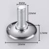 Almohadilla niveladora de altura de escritorio ajustable pie nivelador pie de ajuste mesa y silla almohadilla para pies almohadilla para pies de muebles pie de estante M8 suministro directo de fábrica