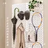 Tablero perforado con agujero cruzado, estante de almacenamiento de pared de metal, accesorios, hierro, decorativo, de escritorio, almacenamiento para el hogar, tablero para colgar en la pared