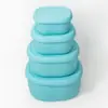 Caixa de Armazenamento de Alimentos para Camping, Marmita de Silicone Platina de Grau Alimentício, Marmita para Micro-ondas, Marmita Portátil e Leve para Trabalhadores de Escritório
