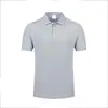 Camisa polo de algodón de seda helada OEM verano ropa de trabajo para hombre personalizada color liso manga corta camisa publicitaria transpirable amigable con la piel camiseta venta al por mayor
