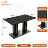 Restaurante chinês pequeno mesa de jantar cor de noz mesa minimalista moderna mesa de café loja de café refeição bonita refeição simples mesa longa cadeira estofada