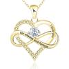 Collar nuevo transfronterizo para mujer oro rosa doce piedras de nacimiento colgante collar moda joyería personalizada al por mayor