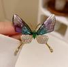 Broche de mariposa explosivo, ramillete de insectos antiluz, accesorios para mujer, alas transparentes de acrílico, broche de ropa de alta gama.