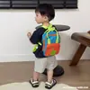 Bolso cruzado para niños, Mochila personalizada y versátil de color contrastante, Bolso de hombro pequeño simple para ocio al aire libre, Bolsa para snacks estilo jardín de infantes