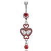 Vendas Diretas da Fábrica Nova Moda joia para piercing diamante formato de coração anel de umbigo prego de umbigo joia de umbigo criativa atacado