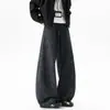 Pantalones casuales con corte curvo retro, pants deportivos para hombre para primavera y otoño, pantalones holgados de pierna ancha recta tie-dye, estilo americano moderno