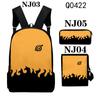 Mochila Fire Shadow nueva mochila transfronteriza traje de tres piezas caricatura moda hombres y mujeres estilo callejero universitario