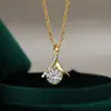Colgante Irregular Geométrico de Plata de Ley 925 Collar de Moissanita para Mujer Chapado en Oro de 14K Exclusivo Transfronterizo Dropshipping