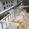 Percha, Tendedero de Viaje, Percha para Ventana, Red Antirrobo para Balcón, Barra para Secar Ropa, Percha para Balcón