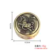 Spinner Fidget Giratorio de Doble Cara con Relieve de Latón, Pieza de Mano de Mahjong para Atraer Riqueza y Ganar Dinero, Adorno Personalizable