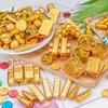 Artigos de Ano Novo moeda de ouro decoração de chocolate decoração de bolo plug-in lingote amendoim barra de ouro chocolate 500g doce de casamento