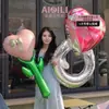 520 Anillo de Diamante Corazón Día de San Valentín Globo Lazo Corazón Flor Globo de Papel de Aluminio Decoraciones para Fiesta de Propuesta Confesión