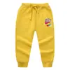 Calça longa de tornozelo estilo coreano para primavera e outono 2023, roupa externa para bebê, esportiva casual, algodão, neutra, calça de terry
