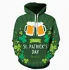 Festival Irlandés Nuevo Europeo y Americano Impresión Digital 3D Casual Sudadera Hombre San Patricio 2025 Primavera/Verano Top