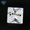 Huagang Plaza de Gemas Ángulo Recto Zircón Blanco Doble Agujero Piedra Desnuda Cuadrado Princesa Color Transparente Gemas Venta al por Mayor Perforación