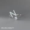 Anillo Nalan de plata S925 con tu nombre, diamante coreano único y 26 letras inglesas, ajustable, J3869