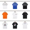 25Mon Camiseta de Marca de Moda Cuello Redondo Manga Corta con Patrón Bordado al Frente, Estilo Unisex, Manga Media de Verano Estilo Pareja para Hombre
