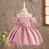 Nova coleção de vestidos formais para meninas da Amazon: Vestidos de princesa florais ombro a ombro, perfeitos para pequenas anfitriãs e recitais de piano infantis
