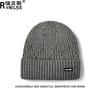 Gorro cálido de color sólido para montar al aire libre en otoño e invierno para hombres y mujeres, versión coreana de protección para los oídos, gorro de lana de punto grueso a prueba de frío que combina con todo