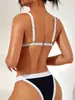 Bikini Europeo y Americano 2026 Nuevo Estilo Traje de Baño de Dos Piezas Ropa de Baño para Mujer Sexy Sin Tirantes Espalda Descubierta Playa Fabricante Conjunto