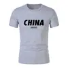 Camiseta de Hombre 2023 Manga Corta Cuello Redondo Camiseta Estampada con Letras Manga Corta Holgada Camisa Base Manga Media Deportiva Exterior