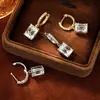 Pendientes de Aro Colgantes Versátiles Amazon con Moissanita para Mujer, Modernos y Elegantes para el Trabajo, Venta al por Mayor desde el Fabricante