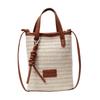 Bolsa de Palha Tecida Estilo Artístico Moda Verão Bolsa Transversal Bolsa de Ombro Bolsa de Mão Bolsa Tecida para Celular Bolsa de Praia para Mulheres