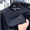 Sudadera popular para hombre de transmisión en vivo, nueva sudadera casual para hombre de otoño, camiseta de manga larga gruesa de cuello redondo para negocios casual