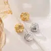 Pendientes de Concha Estilo Influencer de Moda, Personalidad Minimalista, Modernos y Versátiles, Elegantes y de Alta Gama, Accesorios de Anillo Abierto