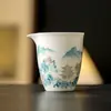 Dehua grasa de oveja jade porcelana oro tres tapas cuenco olla de lado a lado tetera hogar juego de té kung fu chino al por mayor cuenco de té