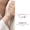 Pulsera Simple de Plata Pura S999 con Jade Hetian Pixiu Portador de Fortuna Pareja Bebé para Hombres y Mujeres, Nuevo Estilo Chino Regalo Qixi