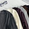 Nova Estilo Primavera e Outono Camiseta Básica de Manga Longa com Logo Pequeno para Mulheres, Fashion, Rejuvenescedora, Versátil, Elegante, Elástica, Efeito Emagrecedor, Top de Cor Lisa, Tendência