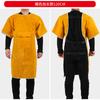 Ropa Protectora de Cuero de Vaca Resistente al Desgaste, Aislante al Calor, Anti-Quemaduras y de Alta Temperatura para Soldador, Delantal de Soldador con Vestimenta Inversa, Ropa de Trabajo para Soldadura por Arco de Argón