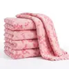 Toalla impresa por sublimación de vellón de coral, versión engrosada, toalla cuadrada pequeña para niños, paño de cocina de fibra ultrafina específico para lavar platos