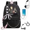 Nueva mochila escolar de anime para estudiantes, adolescentes y niñas, con temática de espías y juegos de rol.