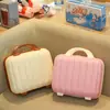 Estuche cosmético de carcasa dura, bandolera estéreo 3D, maleta, 14 pulgadas, recuerdo, caricatura, linda caja de regalo, suministros de boda