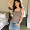 Colete Térmico Escovado Korean Society 6638 com Almofada Integrada no Peito, Sem Fio, Emagrecedor Feminino Versão Espessa para Outono e Inverno, Corte Justo, Ombros Largos